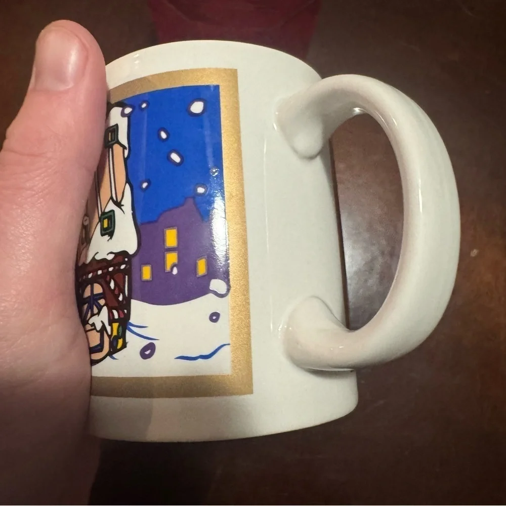 Vtg 90s Gingerbread Mug Celebrate The Season Christmas Holiday Winter Cup 1996